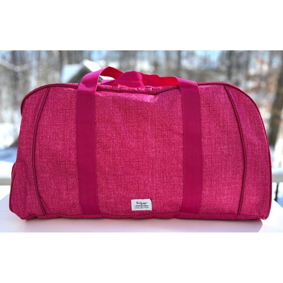 ThirtyOne Signature Duffle Lrge Gym Sports Bag w/Strap Zippered Shoe Pocket Pink - Picture 3 of 16